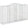vidaXL Panier de gabions arqué 300x50x160/180 cm Fer galvanisé