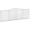 vidaXL Panier de gabions arqué 400x30x120/140 cm Fer galvanisé