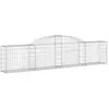 vidaXL Panier de gabions arqué 300x30x60/80 cm Fer galvanisé