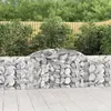 vidaXL Panier de gabions arqué 300x30x80/100 cm Fer galvanisé