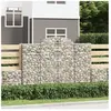 vidaXL Panier de gabions arqué 200x50x140/160 cm Fer galvanisé
