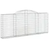 vidaXL Panier de gabions arqué 300x30x120/140 cm Fer galvanisé