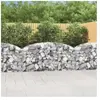 vidaXL Panier de gabions arqué 200x50x80/100 cm Fer galvanisé