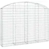 vidaXL Panier de gabions arqué 200x30x140/160 cm Fer galvanisé