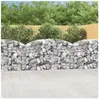 vidaXL Panier de gabions arqué 200x50x100/120 cm Fer galvanisé