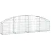 vidaXL Panier de gabions arqué 200x30x40/60 cm Fer galvanisé