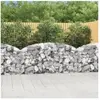 vidaXL Panier de gabions arqué 200x30x80/100 cm Fer galvanisé