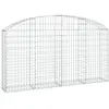 vidaXL Panier de gabions arqué 200x30x100/120 cm Fer galvanisé
