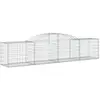 vidaXL Panier de gabions arqué 300x50x60/80 cm Fer galvanisé
