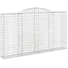 vidaXL Panier de gabions arqué 300x30x160/180 cm Fer galvanisé