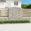 vidaXL Panier de gabions arqué 200x50x200/220 cm Fer galvanisé