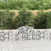 vidaXL Panier de gabions arqué 200x30x60/80 cm Fer galvanisé