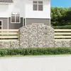 vidaXL Panier de gabions arqué 200x50x140/160 cm Fer galvanisé
