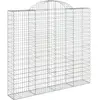 vidaXL Panier de gabions arqué 200x30x180/200 cm Fer galvanisé