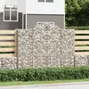 vidaXL Panier de gabions arqué 200x30x160/180 cm Fer galvanisé