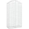 vidaXL Panier de gabions arqué 100x50x180/200 cm Fer galvanisé