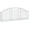 vidaXL Panier de gabions arqué 150x30x40/60 cm Fer galvanisé