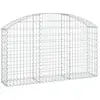 vidaXL Panier de gabions arqué 150x30x80/100 cm Fer galvanisé