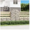 vidaXL Panier de gabions arqué 100x50x140/160 cm Fer galvanisé
