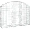 vidaXL Panier de gabions arqué 150x30x100/120 cm Fer galvanisé