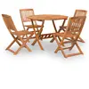 vidaXL Ensemble à manger de jardin 5 pcs Bois d'acacia solide
