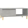 vidaXL Table basse Gris béton 90x50x36,5 cm Bois d'ingénierie