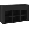vidaXL Buffet Noir 100x30x59,5 cm Bois d'ingénierie