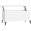 vidaXL Table basse Blanc 90x44,5x45 cm Bois d'ingénierie