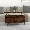 vidaXL Table basse Chêne fumé 90x44,5x45 cm Bois d'ingénierie