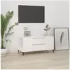 vidaXL Meuble TV Blanc brillant 102x44,5x50 cm Bois d'ingénierie