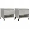 vidaXL Tables d'appoint 2 pcs Gris béton 50x46x50 cm Bois d'ingénierie