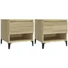 vidaXL Tables d'appoint 2 pcs Chêne sonoma 50x46x50 cm Bois ingénierie