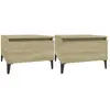 vidaXL Tables d'appoint 2 pcs Chêne sonoma 50x46x35 cm Bois ingénierie