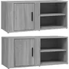 vidaXL Meubles TV 2 pcs Sonoma gris 80x31,5x36 cm Bois d'ingénierie