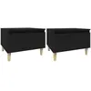 vidaXL Tables d'appoint 2 pcs Noir 50x46x35 cm Bois d'ingénierie
