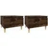 vidaXL Tables d'appoint 2 pcs Chêne fumé 50x46x35 cm Bois ingénierie