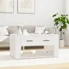vidaXL Table basse Blanc 80x50x40 cm Bois d'ingénierie