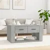 vidaXL Table basse Gris béton 80x50x40 cm Bois d'ingénierie