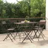 vidaXL Chaises de bistrot pliantes 6pcs Marron Résine tressée et acier