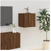 vidaXL Meuble TV mural Chêne marron 40x34,5x40 cm