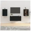 vidaXL Meubles TV muraux 2 pcs Noir 40x34,5x60 cm