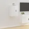 vidaXL Meuble TV mural Blanc brillant 40x34,5x60 cm