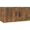 vidaXL Meuble TV mural Chêne fumé 80x34,5x40 cm