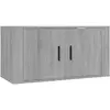 vidaXL Meuble TV mural Sonoma gris 80x34,5x40 cm
