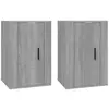 vidaXL Meubles TV muraux 2 pcs Sonoma gris 40x34,5x60 cm