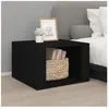 vidaXL Table de chevet Noir 57x55x36 cm Bois d’ingénierie