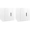 vidaXL Meubles TV muraux 2 pcs Blanc brillant 40x34,5x40 cm