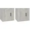vidaXL Meubles TV muraux 2 pcs Gris béton 40x34,5x40 cm