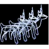 vidaXL Rennes de Noël 3 pcs Blanc froid 60x30x60 cm