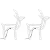 vidaXL Rennes de Noël 3 pcs Blanc froid 76x42x87 cm